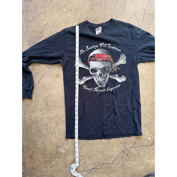 Gildan Mens Small The Beatings Will Continue Until Morale Improves Long Sleeve T - Picture 4 of 5